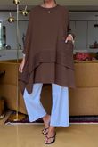 Made in Italy Paulo Pillow Cotton Honeycomb Parachute Tunic Coffee Bean